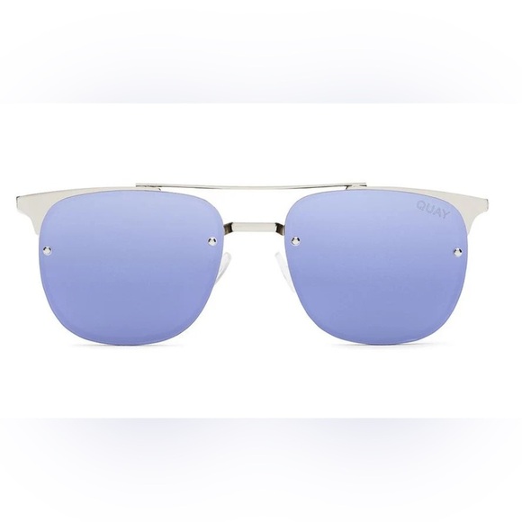 Quay Private Eyes Silver/Violet Mirror Sunglasses
